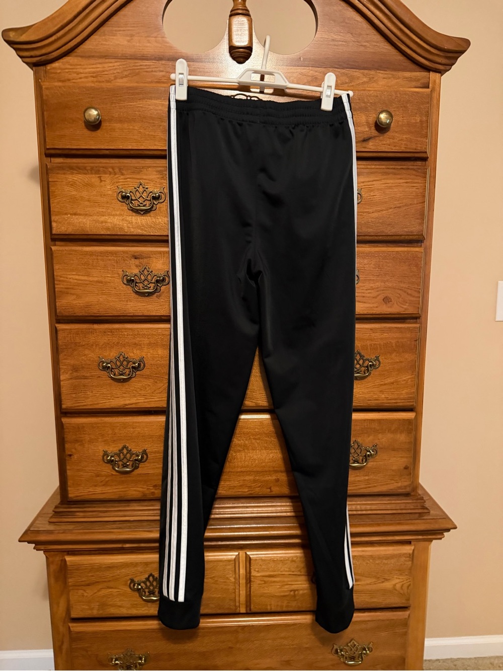 adidas Black Joggers with White Side Stripes - Picture 3 of 4